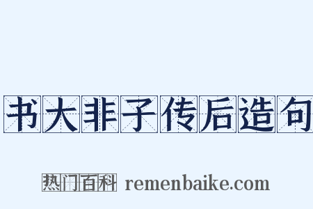 书大非子传后造句是什么意思的图片